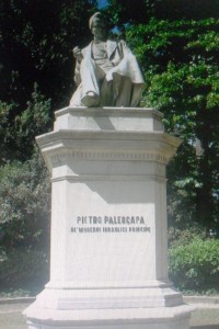 pietro paleocapa's statue , papadopoli gardens ,venice